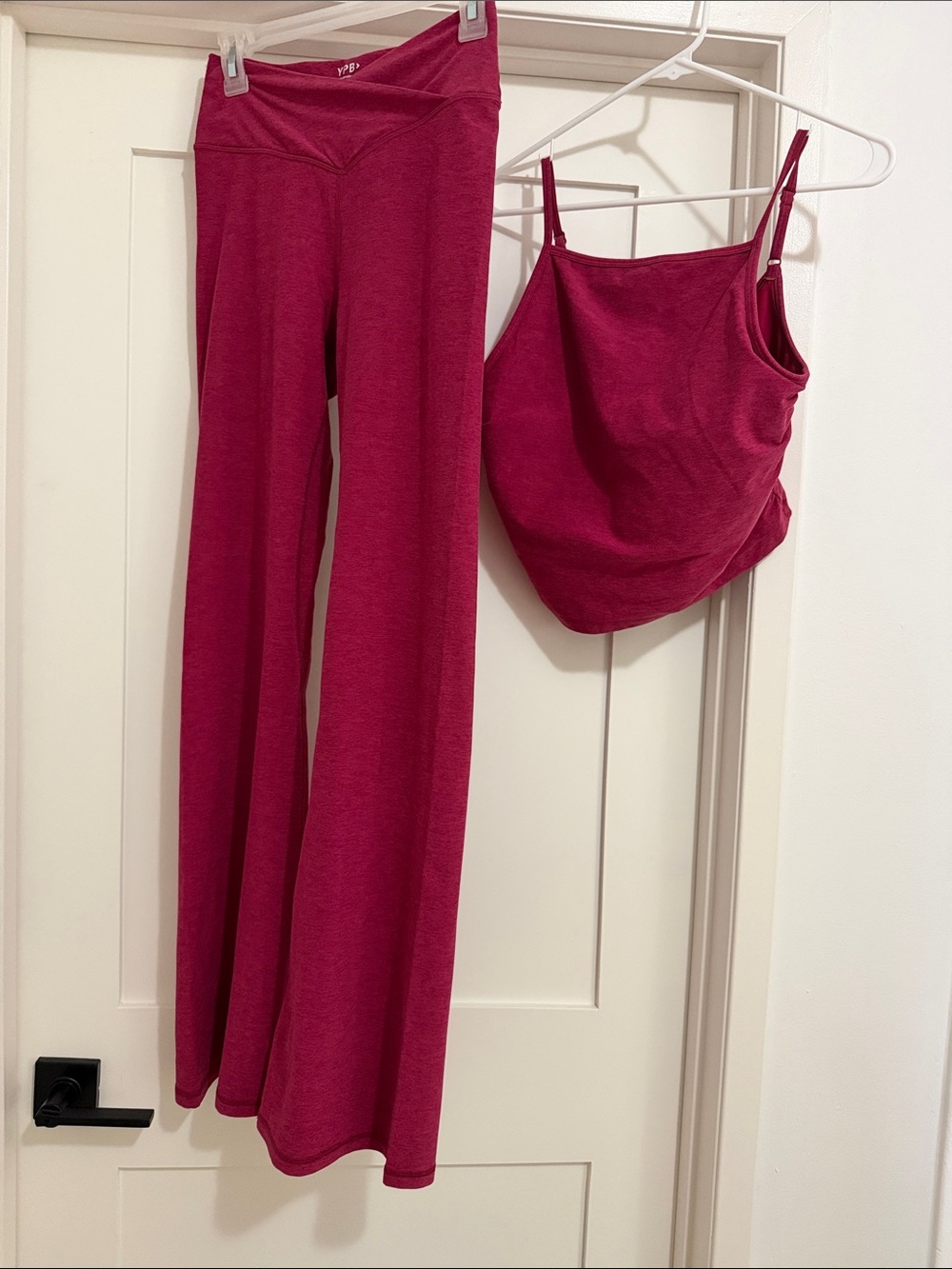 Women's Magenta Flare Pants & Cami Set by YFB